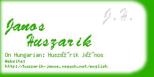 janos huszarik business card